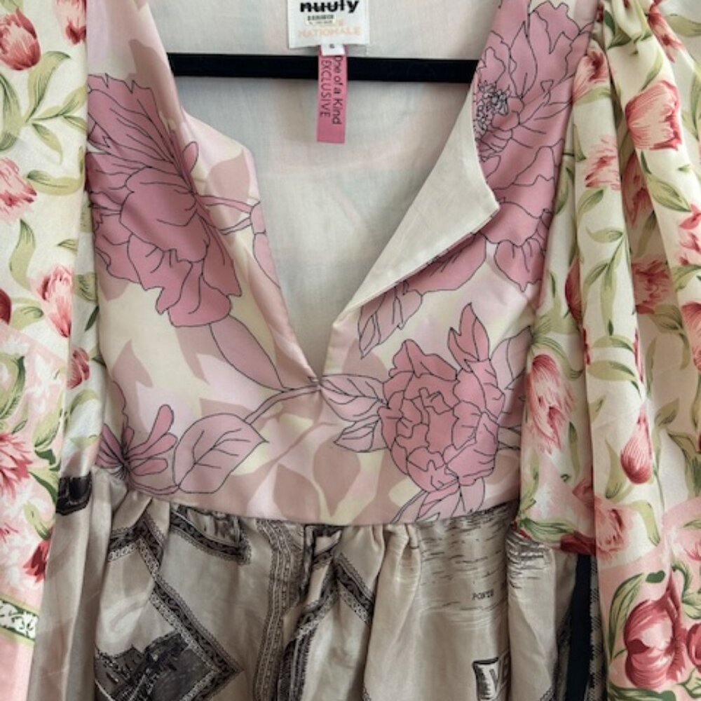 Nuuly Place Nationale Multicolor One-of-a-Kind Kaftan Tunic NEW - Picture 4 of 16